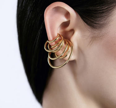 Gold Coils Ear Cuff