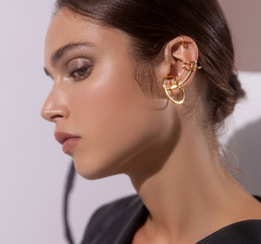 3-teiliges Ear Cuff Set Gold