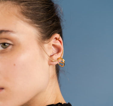 Gold Ear Cuff Jewelry Set