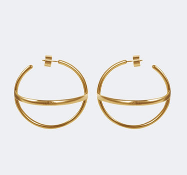 boucles d'oreilles demi-cercle en or