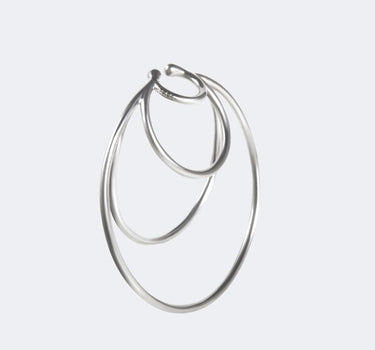 coils hoop ear cuff in silver