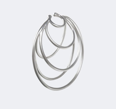 many coils hoop ear cuff in silver