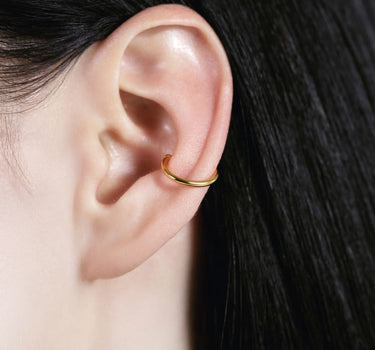 ring ear cuff gold