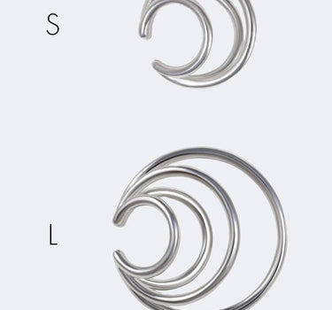 Large Silver Coils Ear Cuff