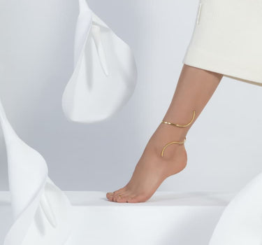 Spiral Ankle Bracelet in 18K Gold