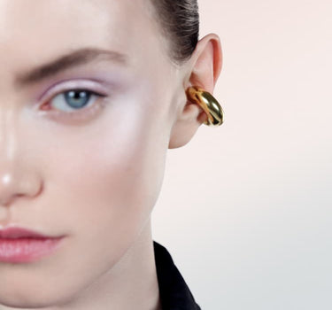 Thick ear cuff in 18K gold finish