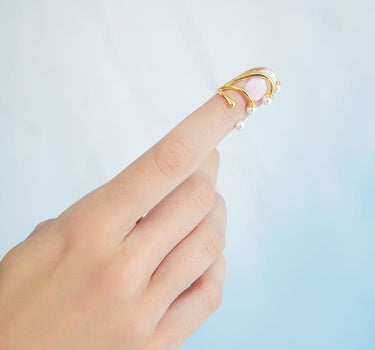 pearl wedding nail ring