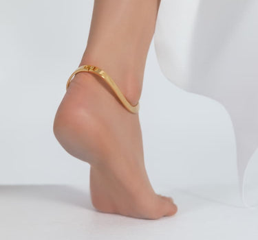 Hyperbolic gold anklet