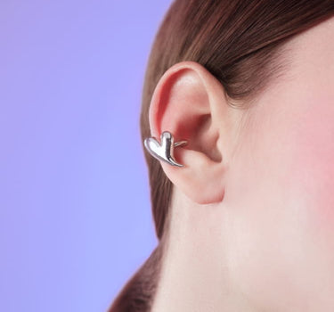 boucle d'oreille coeur en argent