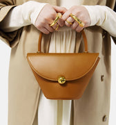 Brown flap bag