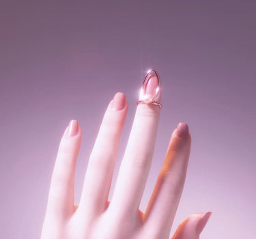 Rose Gold Nail Ring with Pearl