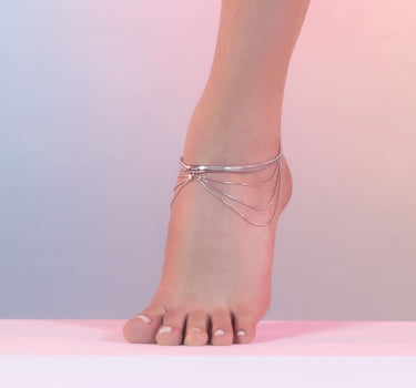 chains anklet in silver