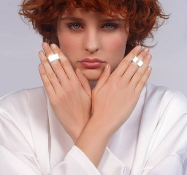 square ring silver